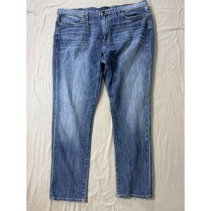 Lucky Brand 121 Slim Straight Jeans Men's 42x32 Blue Medium Wash Comfort